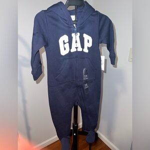 GAP Navy Blue Infant Hooded Jumpsuit